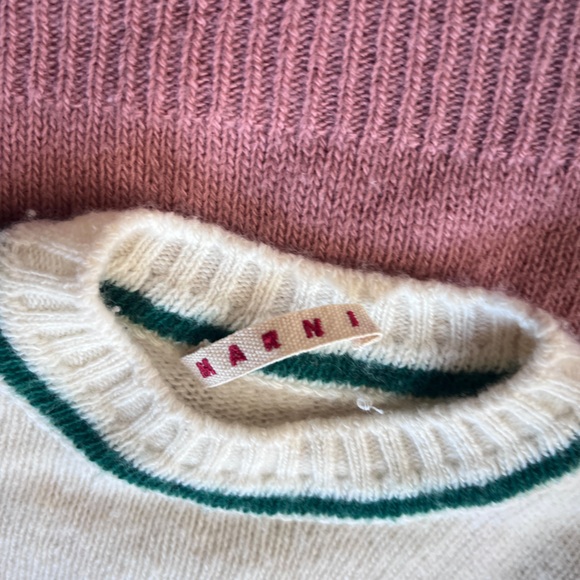 MARNI wool crew neck knit color block sweater - Picture 4 of 8
